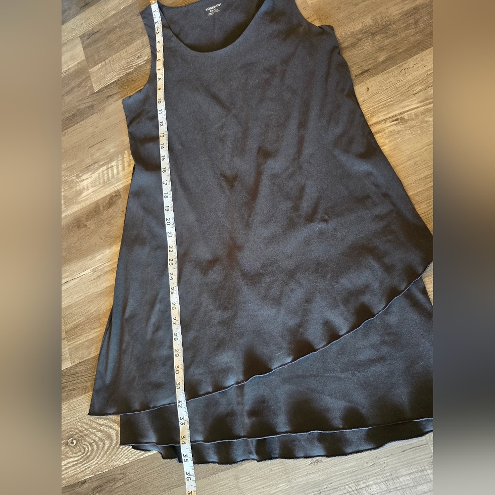 Toad & Co Mallorca Dress Black Breezy Hidden Pocket Lettuce Hem Tank Dress Small - Picture 9 of 10